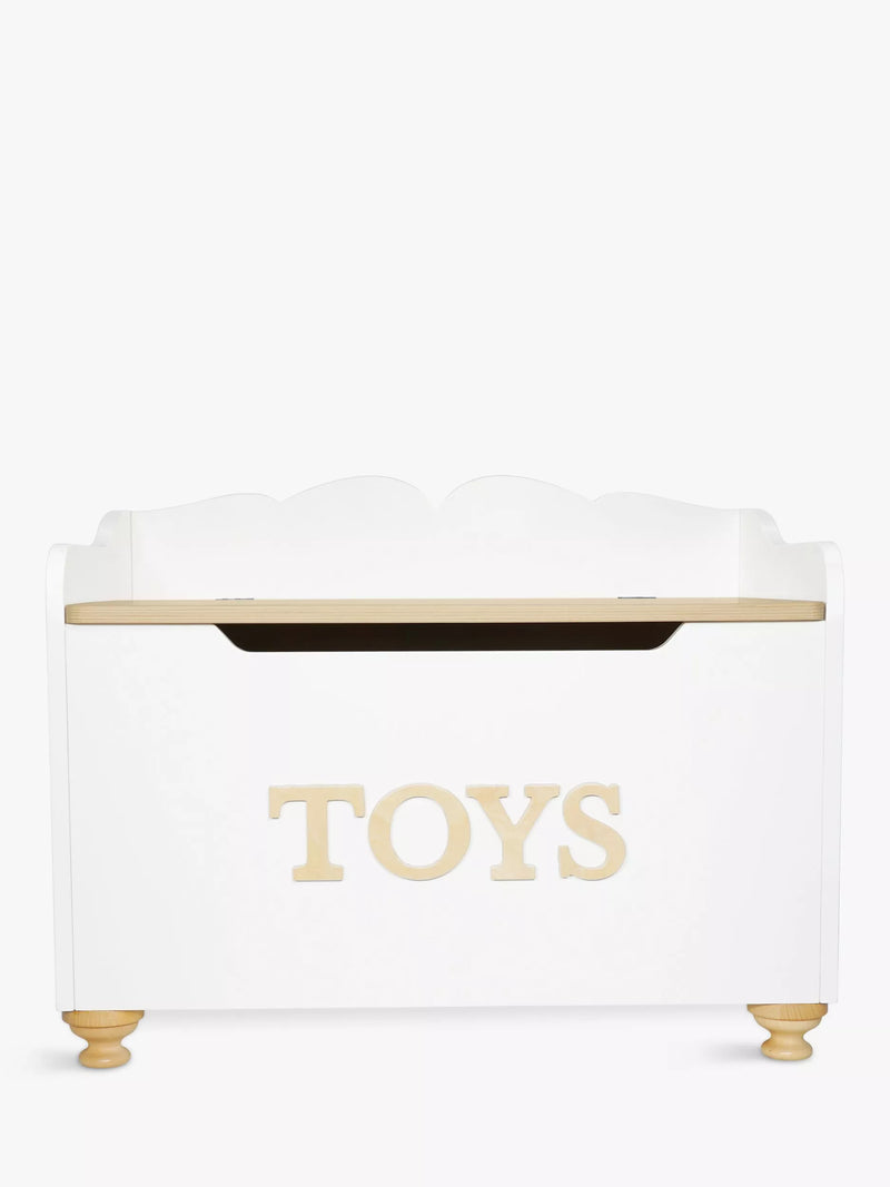 Le Toy Van white wooden toy chest - British product