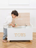 Le Toy Van white wooden toy chest - British product
