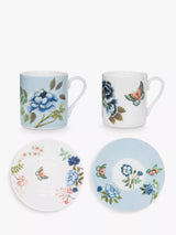 John Lewis Designers Guild Porcelaine de Chine Porcelain Espresso Cup & Saucer Set of 2, Multi, 90ml- Buy online at McGrocer