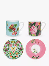 John Lewis Designers Guild Ikebana Porcelain Cup & Saucer Multi Espresso Cup & Saucer Set 90ml- Buy online at McGrocer