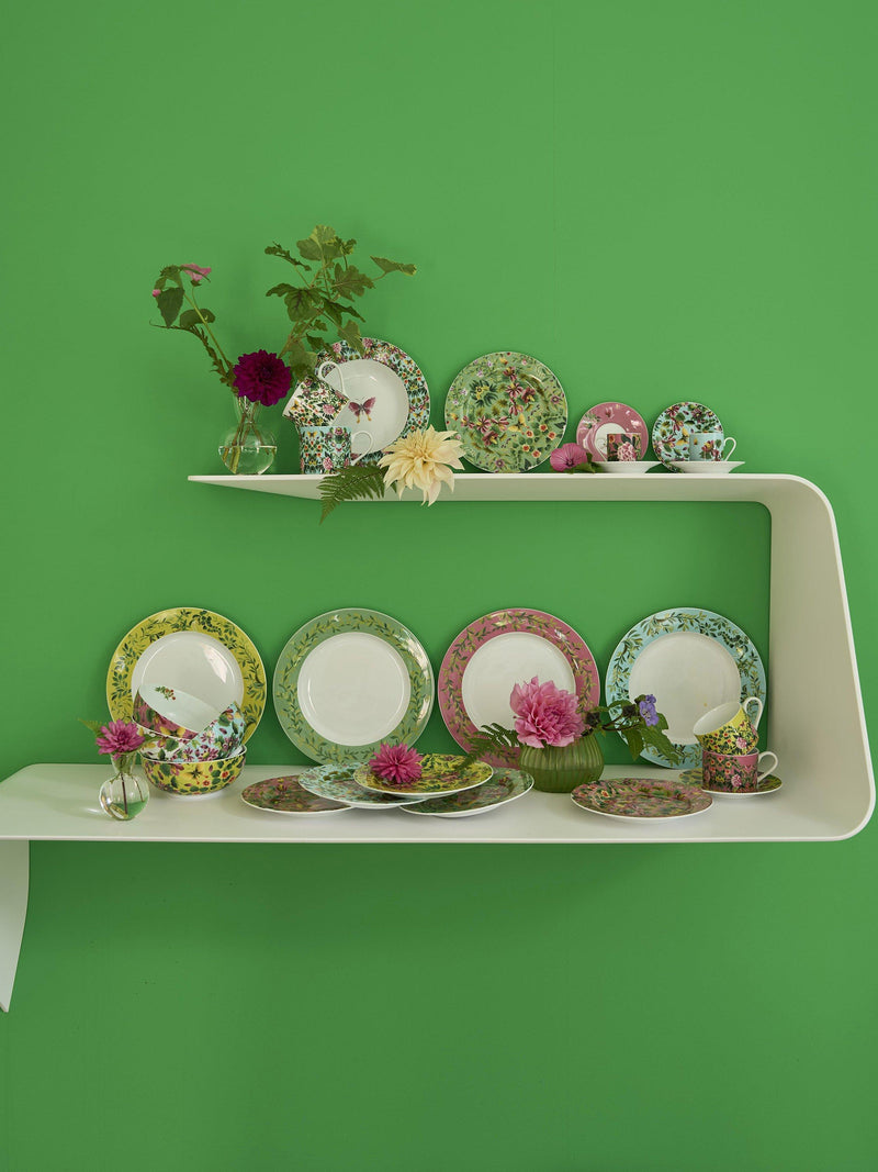 Designers Guild Ikebana porcelain cup and saucer set multi floral design 90ml - British product