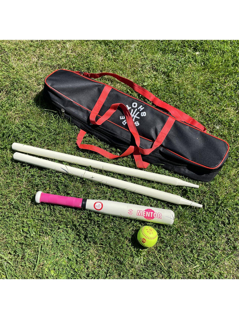 Sure Shot rounders set with bat, ball, and posts (British brand)