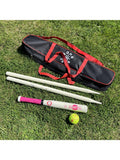 Sure Shot rounders set with bat, ball, and posts (British brand)