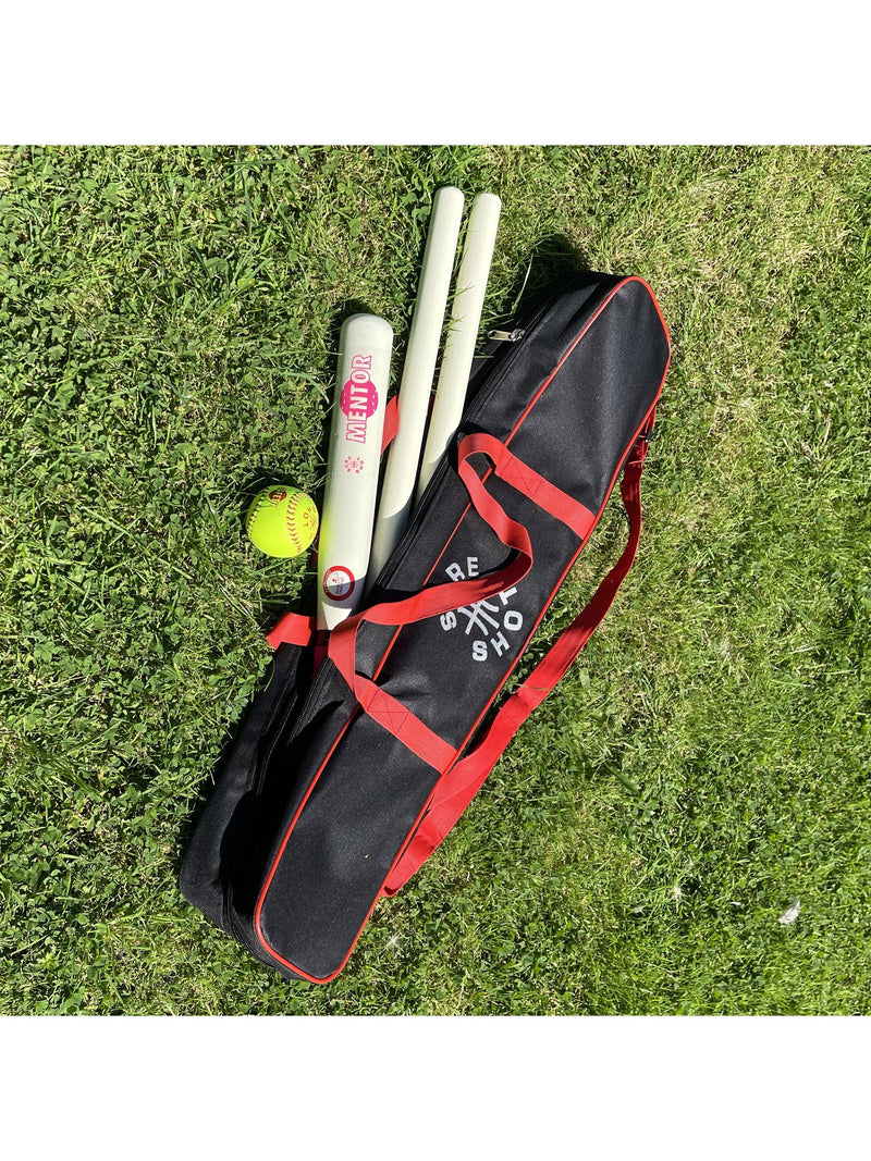 Sure Shot rounders set with bat, ball, and posts (British brand)