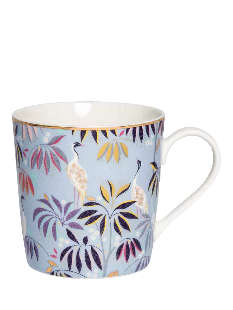 Sara Miller fine china mugs with 22ct gold detailing, set of 4, 344ml (British brand)