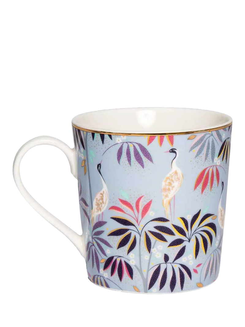 Sara Miller fine china mugs with 22ct gold detailing, set of 4, 344ml (British brand)