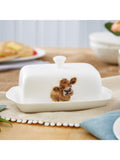 Wrendale Designs Mooo Cow bone china butter dish (British brand)