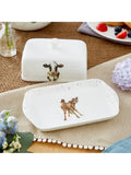 Wrendale Designs Mooo Cow bone china butter dish (British brand)