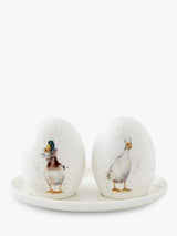 John Lewis Fine Bone China Duck-Themed Salt and Pepper Shaker Set with Oval Tray- Buy online at McGrocer
