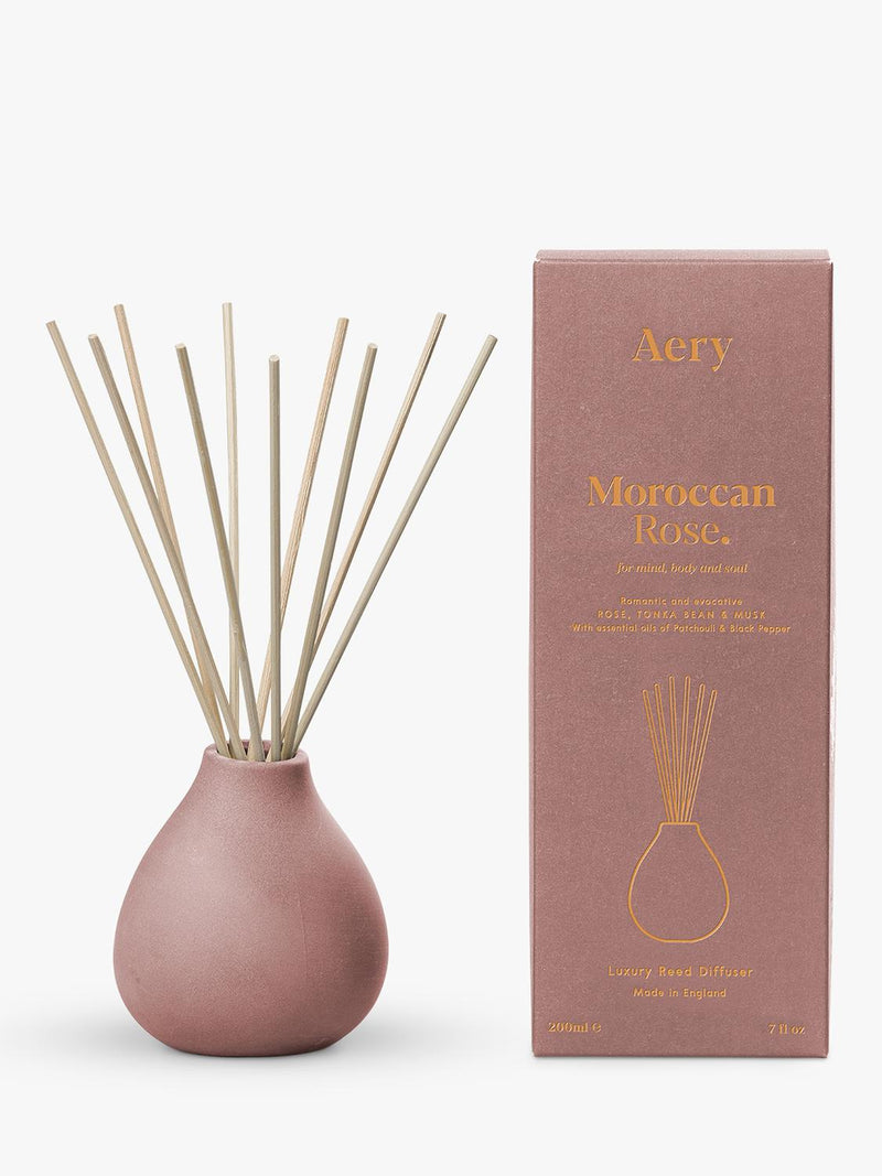Moroccan Rose Reed Diffuser 200ml in Clay Pot
