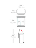 Simplehuman recycling pedal bin brushed stainless steel 58L, imported from the UK