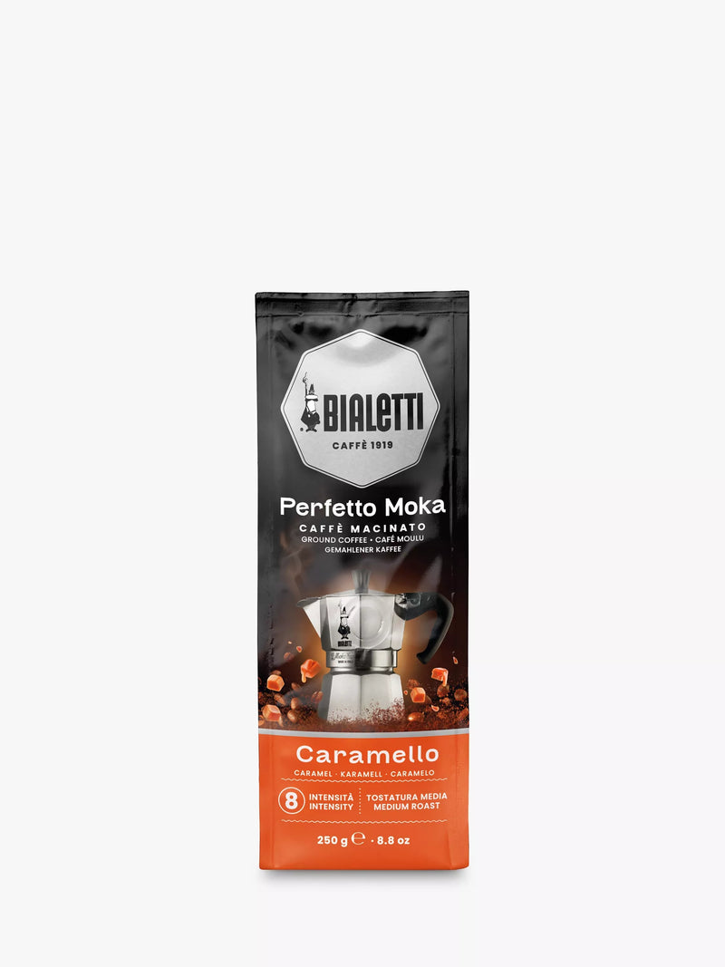Bialetti caramel flavoured ground coffee 250g - British product