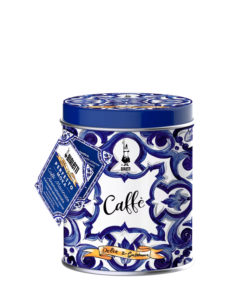 Bialetti Dolce & Gabbana Mediterranean Blue Perfetto Moka Autentico ground coffee 200g - British product