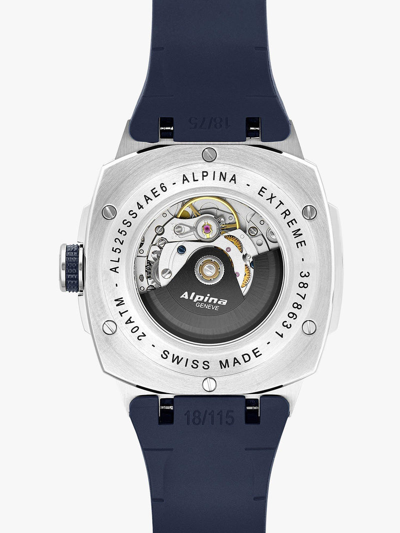 Alpina Alpiner Extreme automatic watch blue rubber strap (British brand)