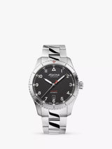 John Lewis Alpina Startimer Pilot Automatic Date Men's Watch, 41mm, Silver/Black- Buy online at McGrocer