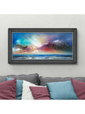 John Lewis 'Blue Delight' framed print 58x113cm (British brand)