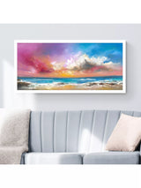 John Lewis John Lewis Anna Schofield 'Follow Your Heart' Embellished Framed Print, 49.5 x 104.5cm, Pink/Multi- Buy online at McGrocer