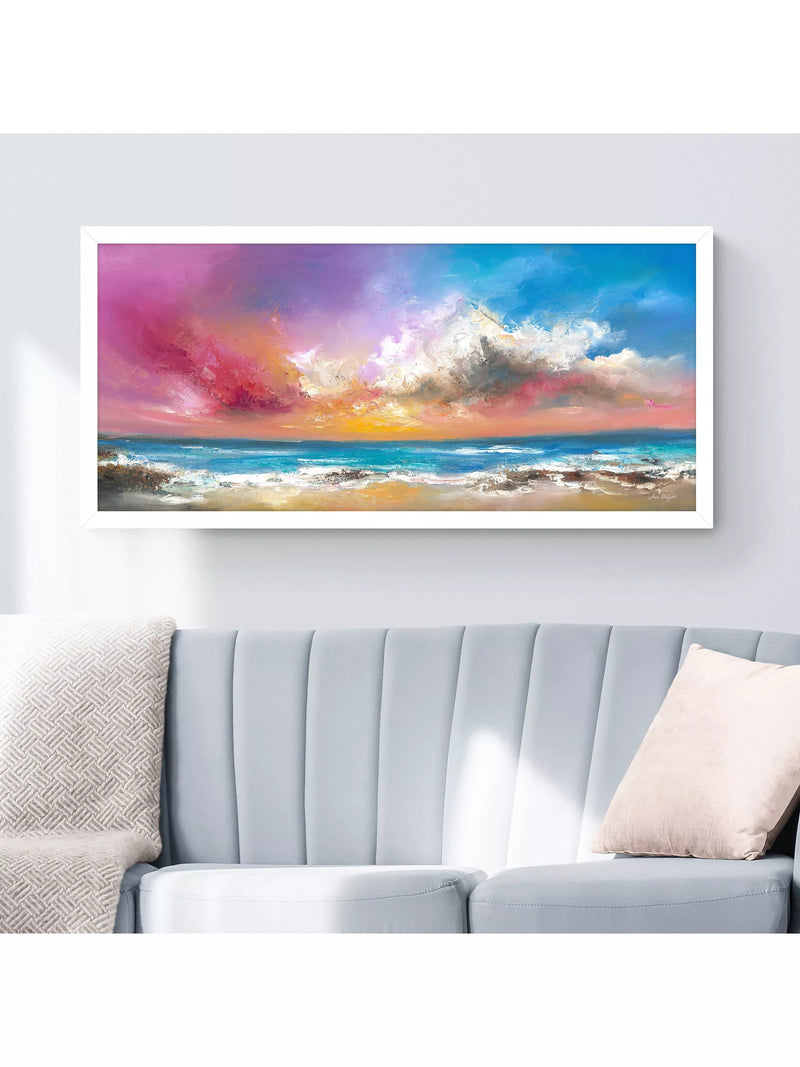 John Lewis Anna Schofield Follow Your Heart framed art print 49.5x104.5cm (British brand)