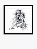 John Lewis 'Figurative Study 1' framed print in black and white, 74.5 x 74.5cm, UK version