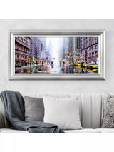 John Lewis John Lewis Richard Macneil 'Rainfall' New York Framed Print, 59 x 114cm, Multi- Buy online at McGrocer