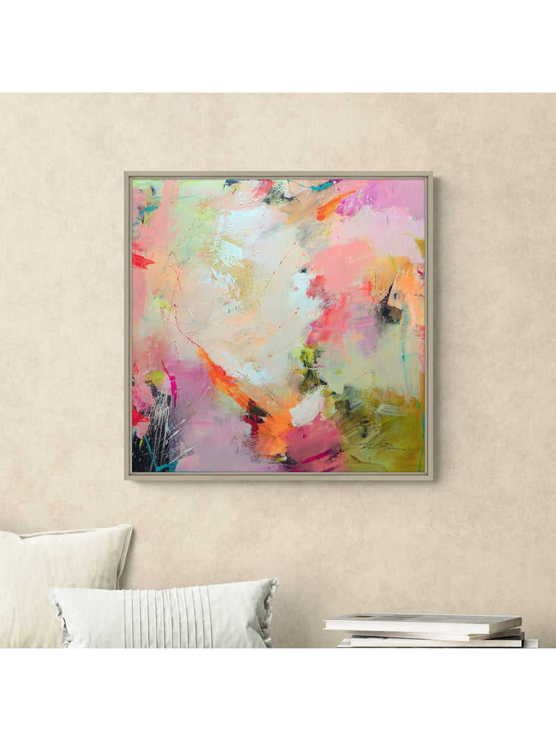John Lewis abstract framed canvas print Cherry Blossom 64x64cm (British brand)