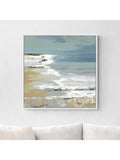 John Lewis framed canvas print East Coast I abstract coastal view 64x64cm - British product