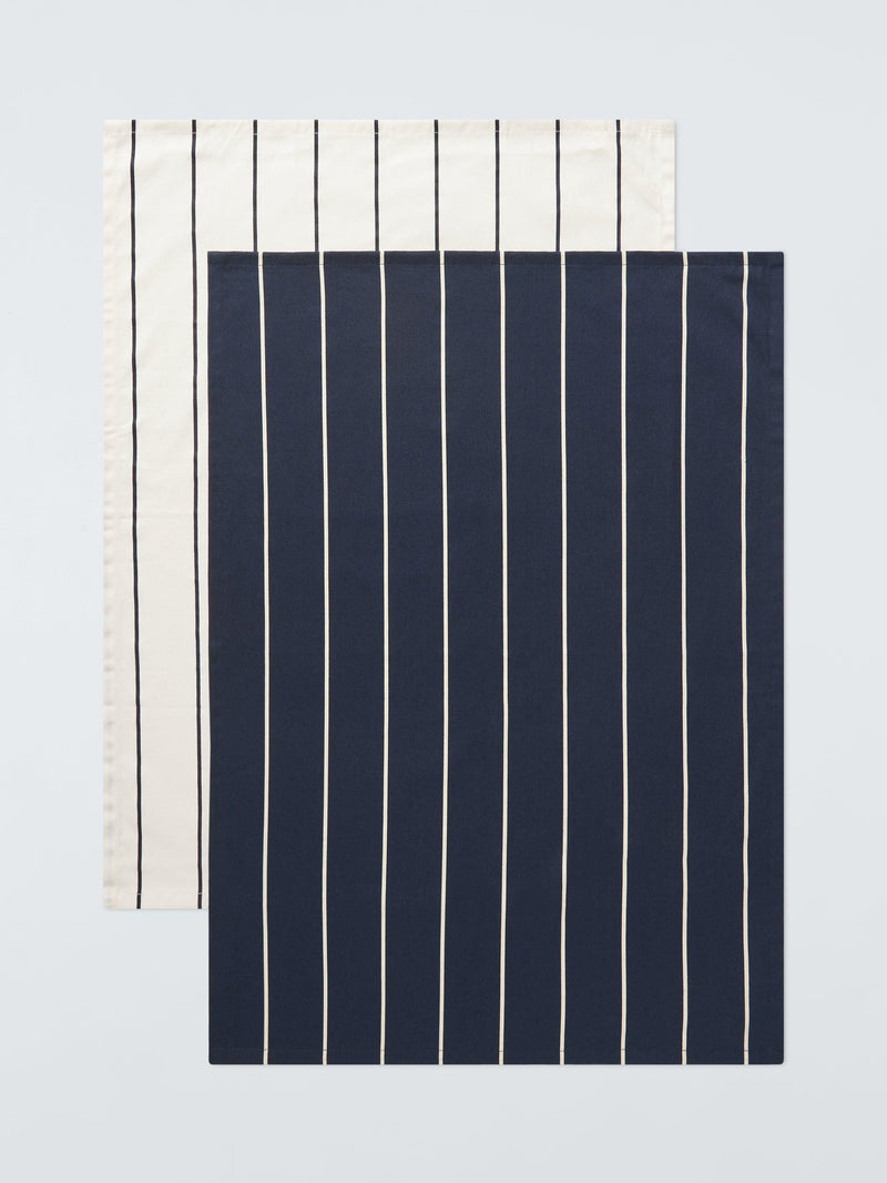 John Lewis butcher stripe cotton tea towels set of 2, UK version