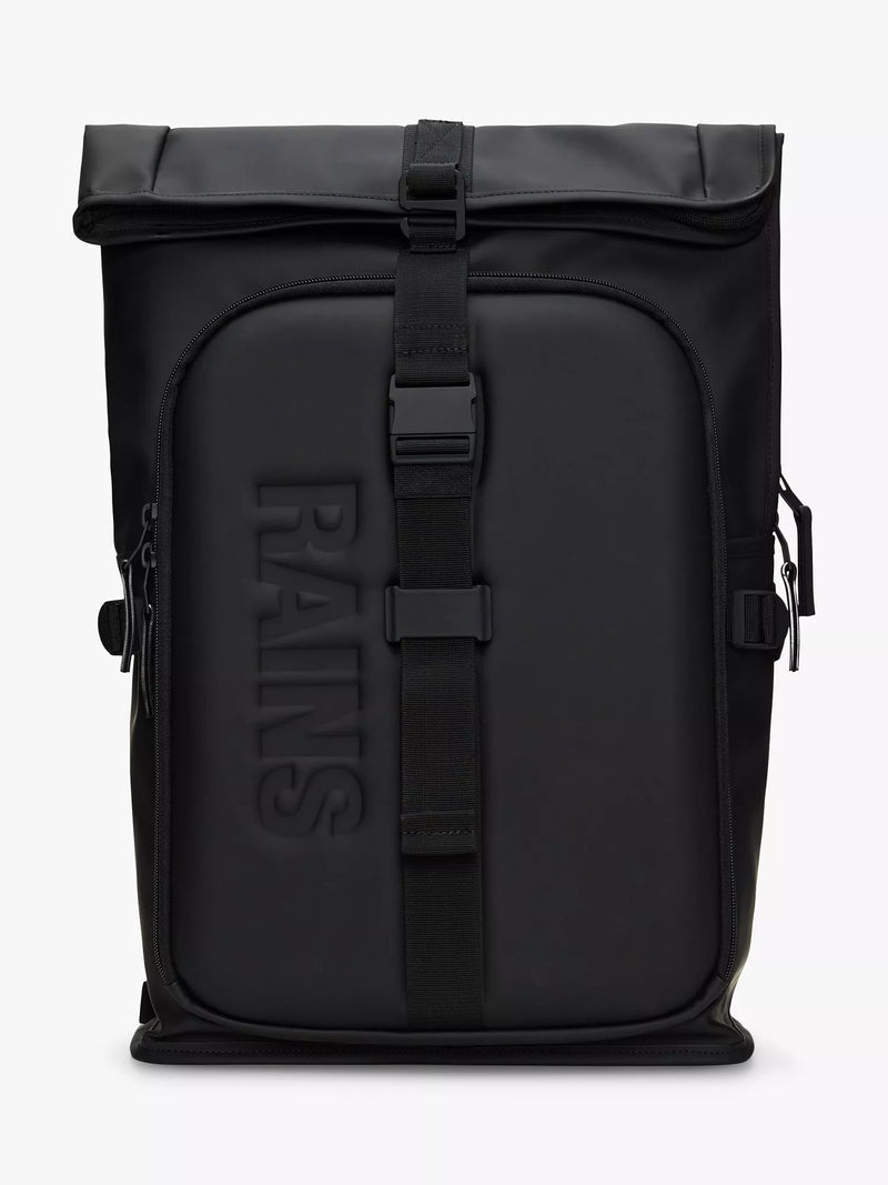 Rains Texel Moulded Backpack 25L Black, imported from the UK