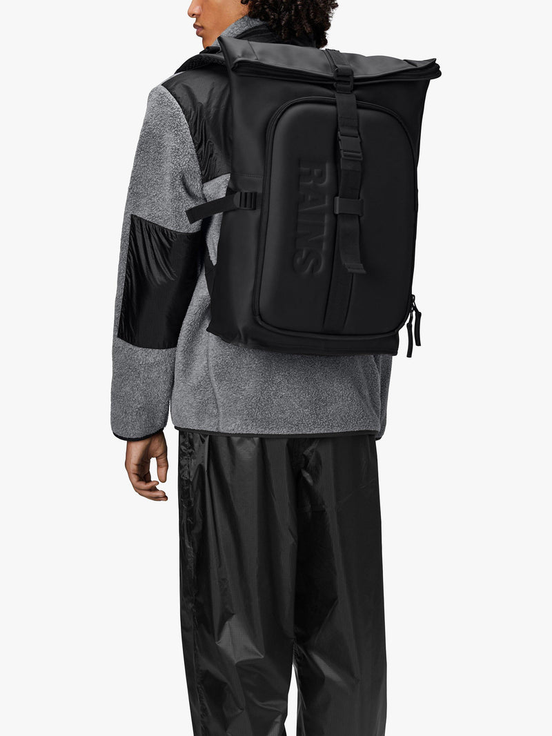 Rains Texel Moulded Backpack 25L Black, imported from the UK