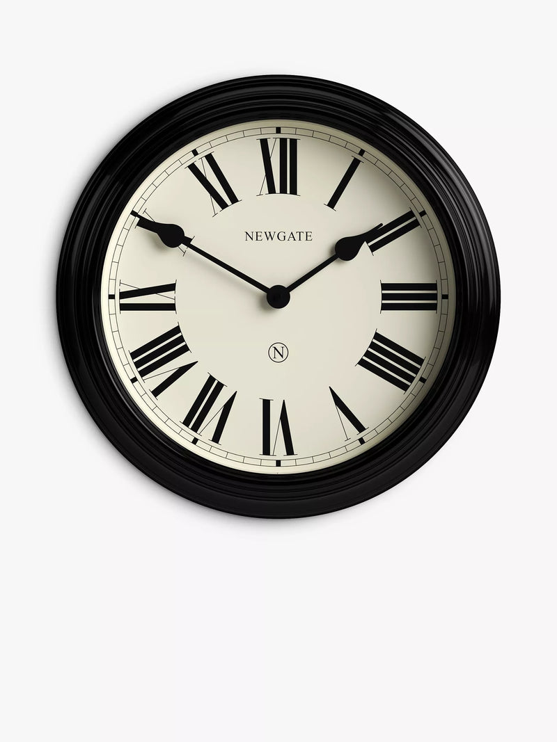 Newgate Notting Hill wall clock 45cm black - British product
