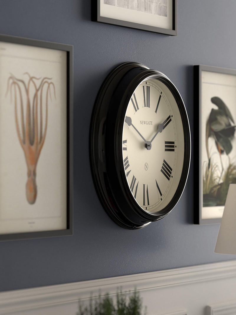Newgate Notting Hill wall clock 45cm black - British product
