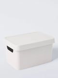John Lewis Stackable Plastic Storage Box with Lid, Small