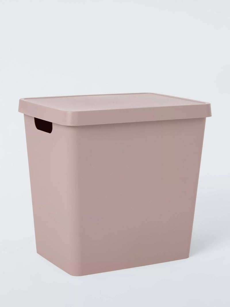 John Lewis stapelbare Kunststoff-Aufbewahrungsbox mit Deckel, extra groß