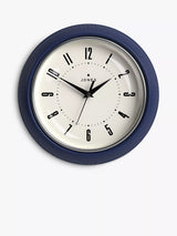 John Lewis Small Vintage-Inspired Analogue Wall Clock with Retro Dial and Metallic Bezel, 24.5cm- Buy online at McGrocer
