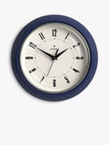 Jones Clocks small vintage-inspired analogue wall clock with retro dial, 24.5cm, UK version
