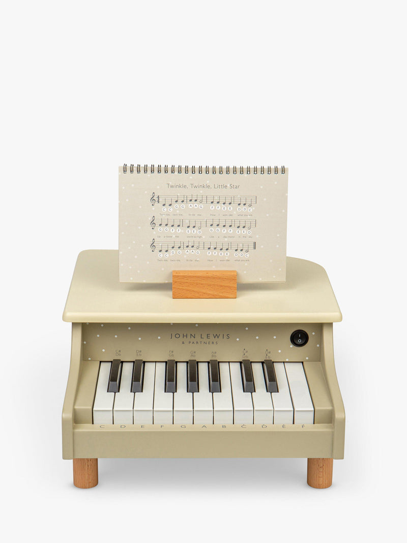 John Lewis toy wooden piano with spotty design (British brand)