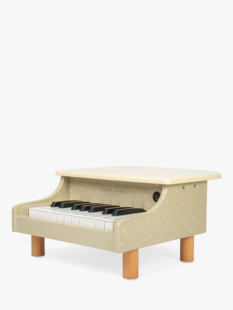 John Lewis toy wooden piano with spotty design (British brand)
