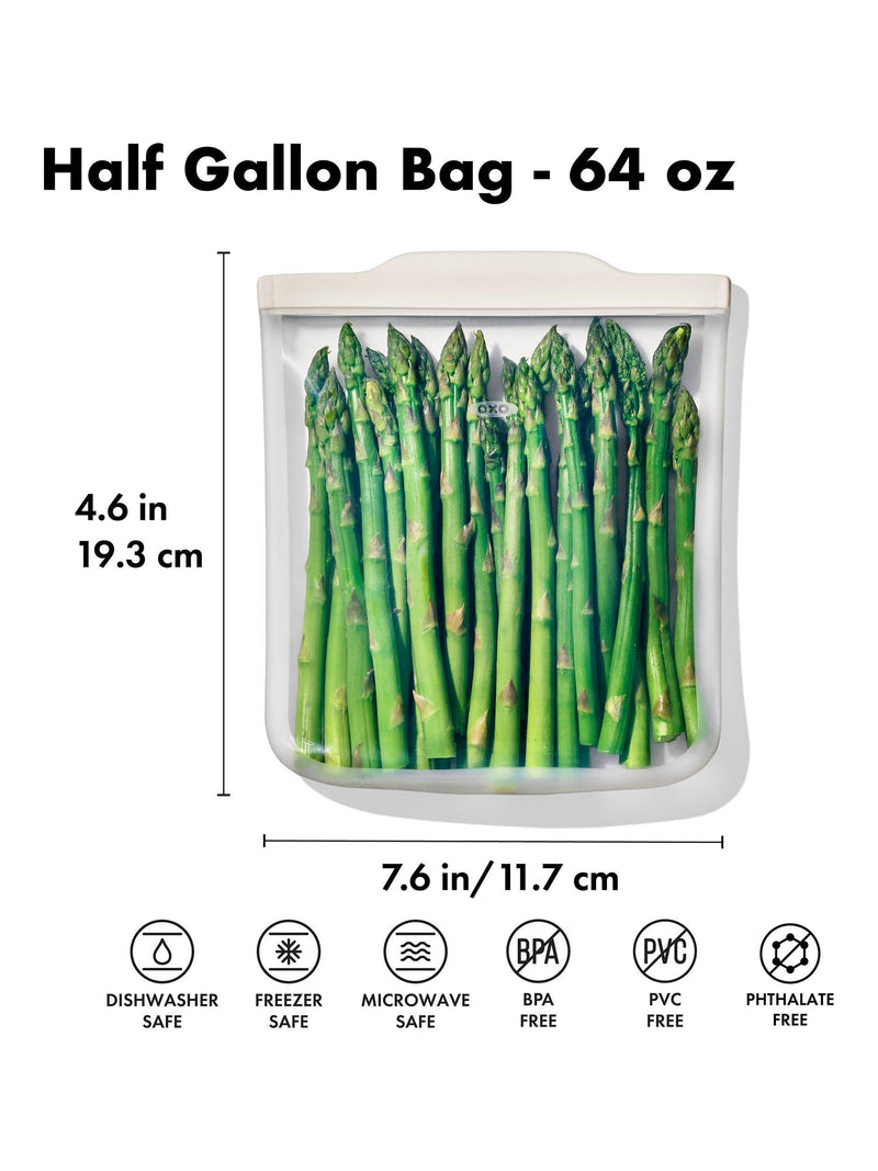 OXO Good Grips silicone bag 1.8L clear - British product