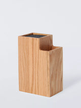 John Lewis John Lewis Universal Square Empty Knife Block & Utensil Pot, FSC-Certified Oak Wood Natural- Buy online at McGrocer