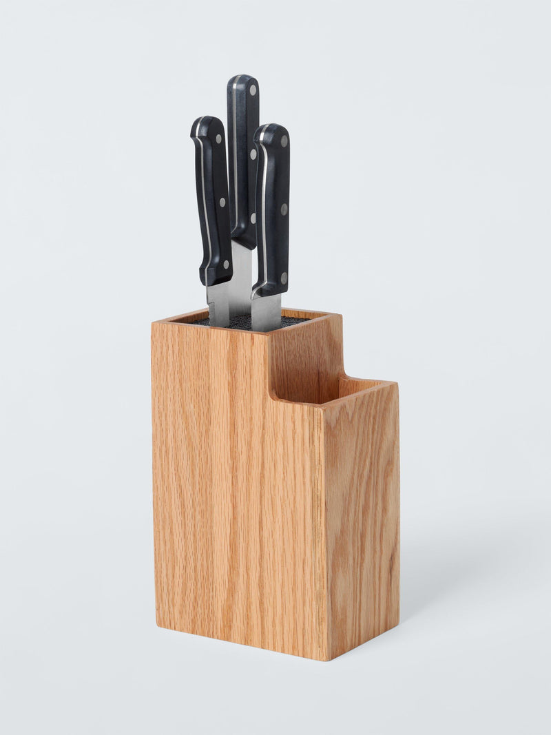 John Lewis FSC-certified oak knife block, UK version