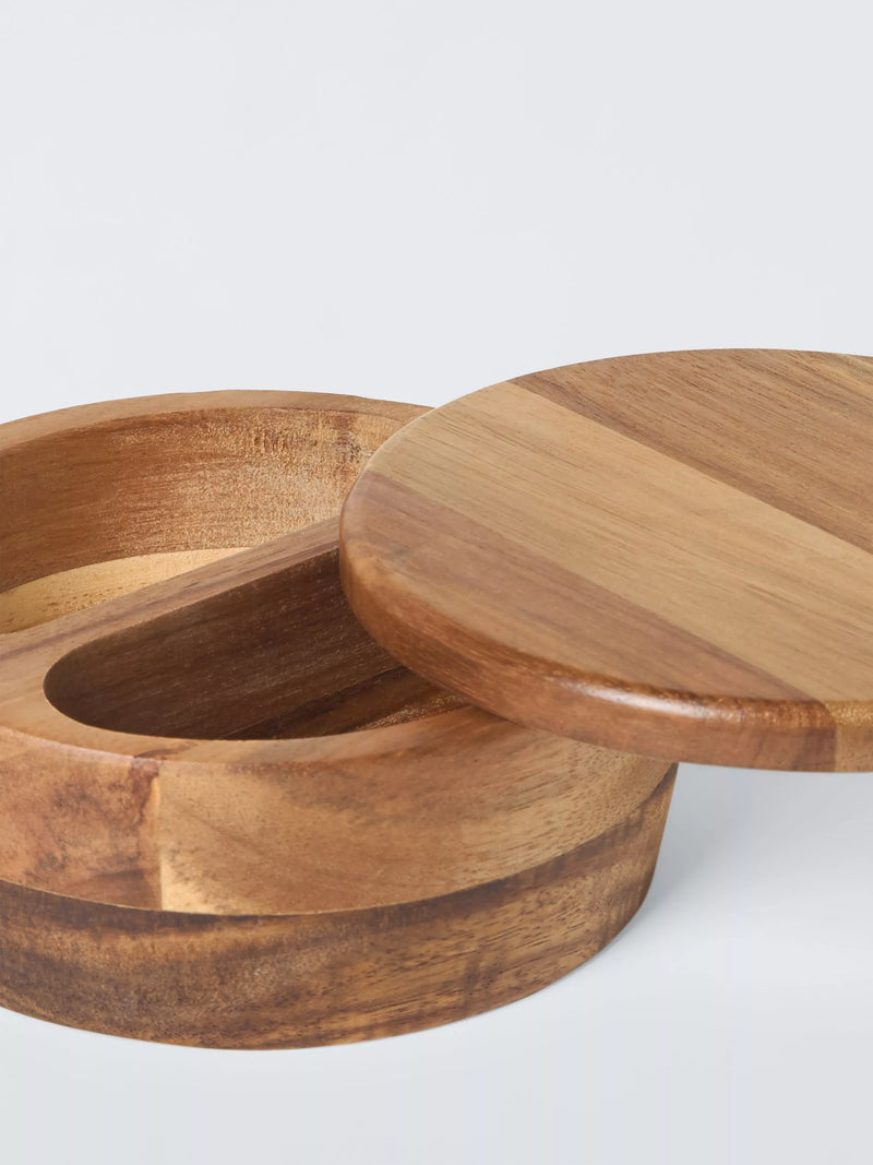 John Lewis acacia wood pinch pot kitchen spice holder (British brand)