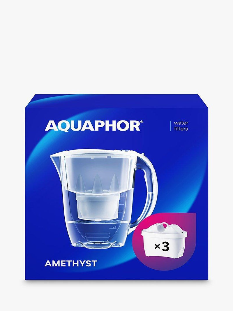 Aquaphor water filter jug Amethyst 2.8L white, imported from the UK