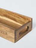 John Lewis ANYDAY Acacia Wood Salt and Pepper Crate, UK version