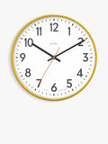 Acctim analogue wall clock with colourful case and Arabic numerals, 30cm - British product