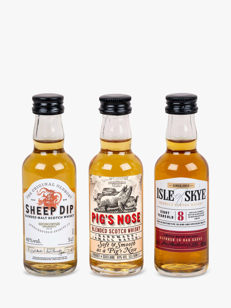 Craft whisky tasting selection trio set 3 x 5cl - British product