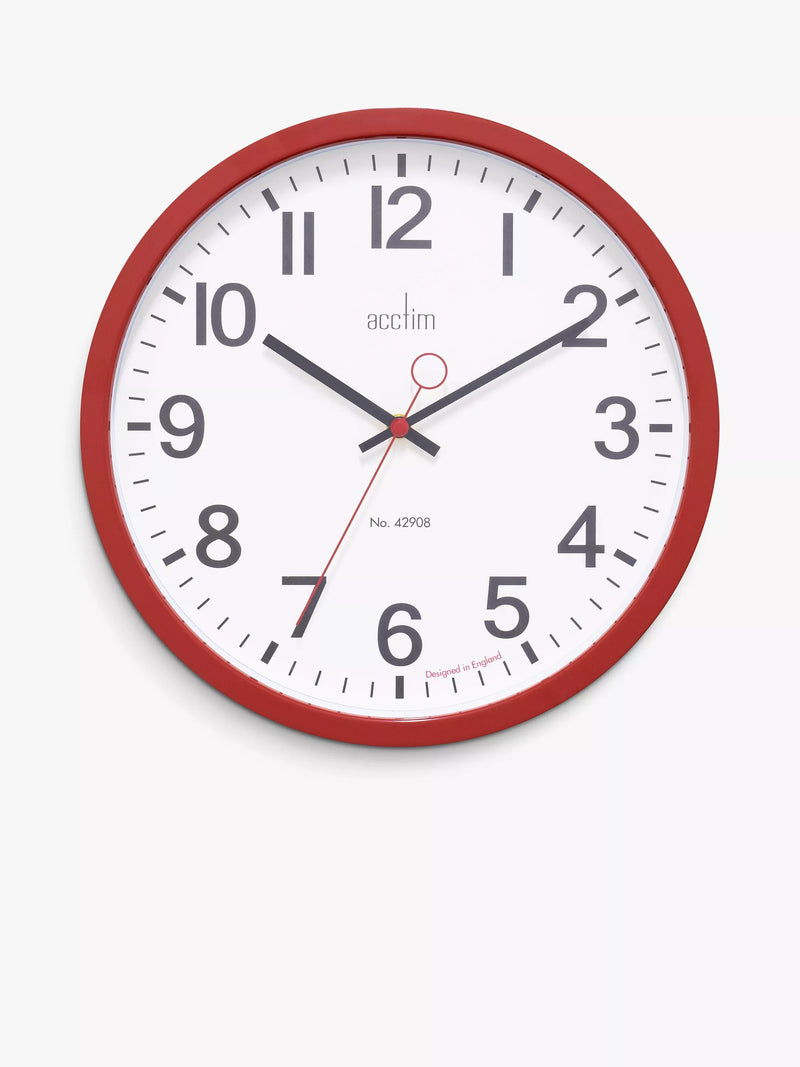 Acctim Kempston Analogue Wall Clock 35Cm - Black