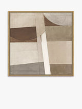 John Lewis John Lewis Mike Schick Sunny Side Up Abstract Framed Canvas Print, 84 x 84cm, Natural- Buy online at McGrocer