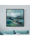 John Lewis framed canvas print Turquoise Slopes 84x84cm (British brand)