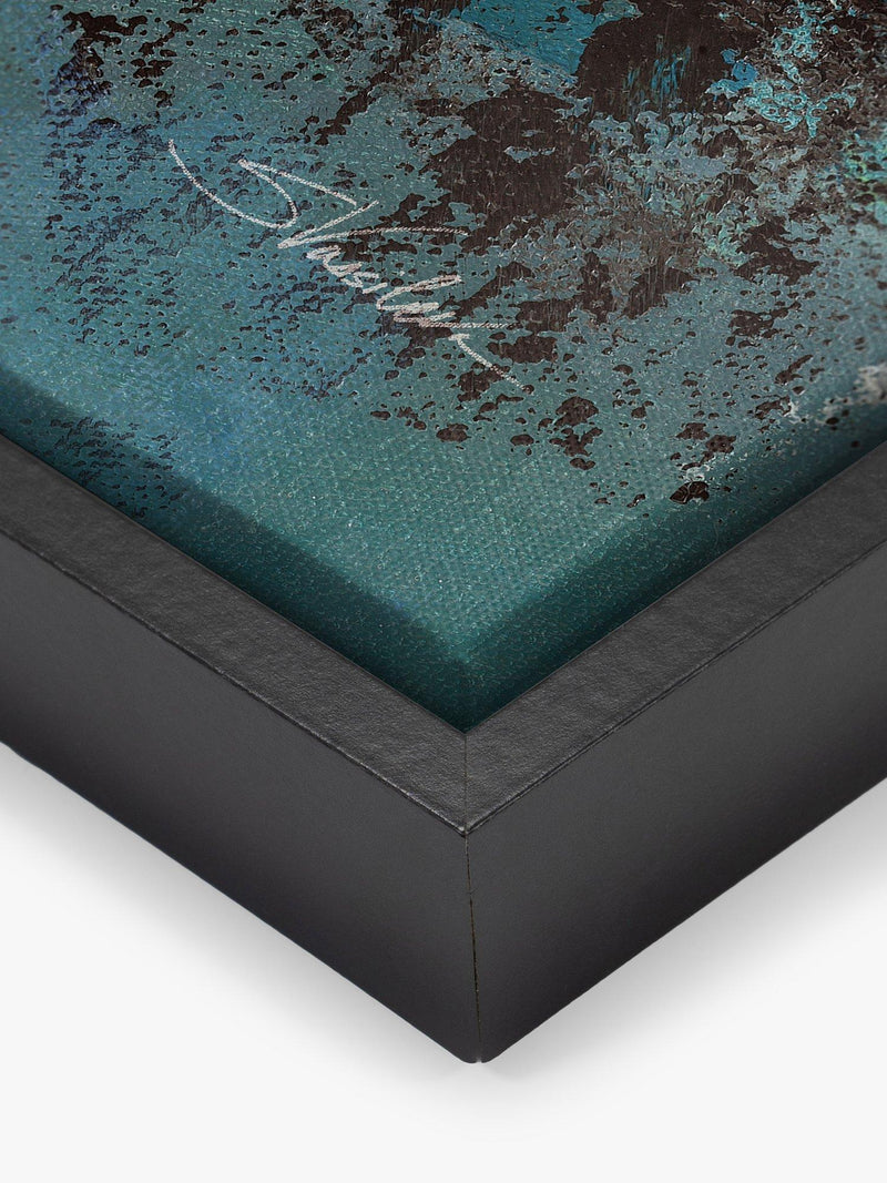 John Lewis framed canvas print Turquoise Slopes 84x84cm (British brand)
