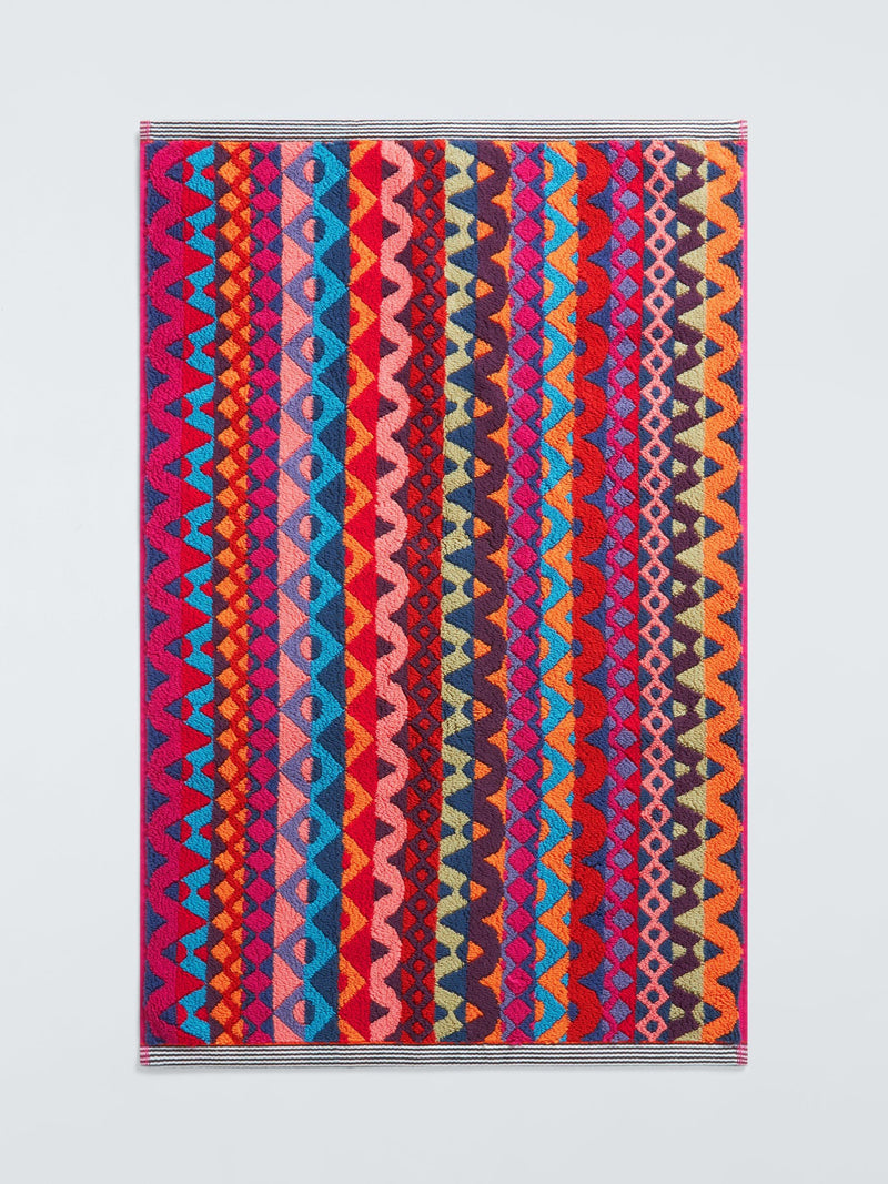 Margo Selby red bath mat, imported from the UK